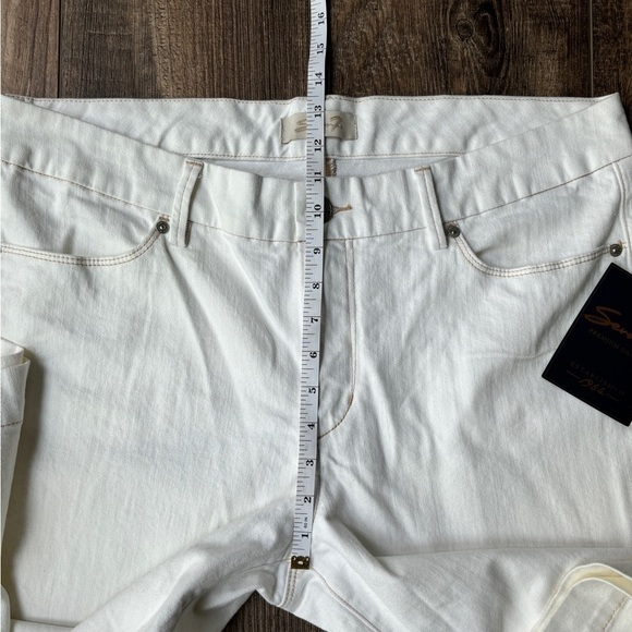 NEW Seven7 Premium Denim Cropped Jeans White Women's Size 16 - Picture 12 of 14